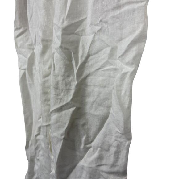 J Jill Love 100% Linen White Cropped Pull On Pants Elastic Waist Summer sz M - Picture 9 of 16